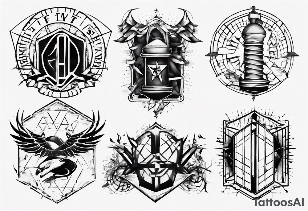 Embed 2 names in to prison break style tattoo tattoo idea