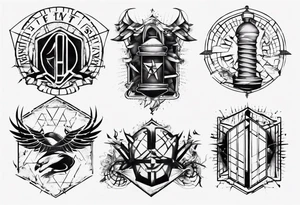 Embed 2 names in to prison break style tattoo tattoo idea