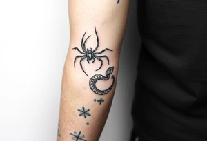 Anansi the spider and the snake tattoo idea