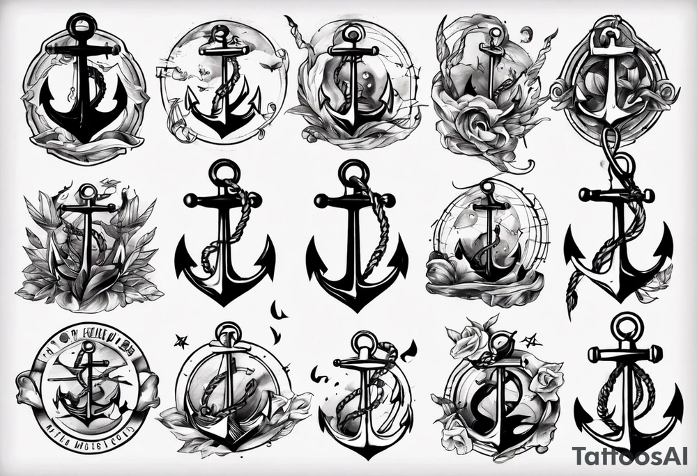 anchor
music tattoo idea