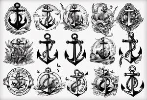 anchor
music tattoo idea