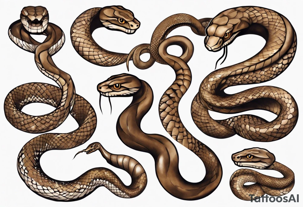 brown/beige regius snake tattoo idea