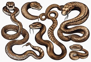 brown/beige regius snake tattoo idea