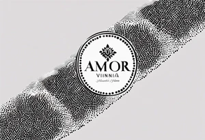 words "amor vincit omnia" shaped like a bracelet tattoo idea