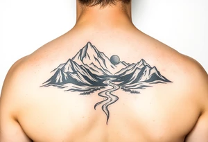 Lands and animals based on the Earth children’s series of books incorporating Neolithic people Arctic tundra mountains and a river tattoo idea