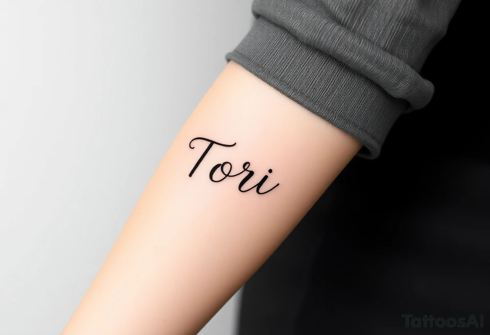 Tori monogram style tattoo idea
