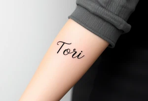Tori monogram style tattoo idea