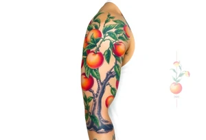 Pepper plant peach tree tattoo idea