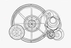 Gallifreyan with Star wars and Lord of the rings tattoo idea
