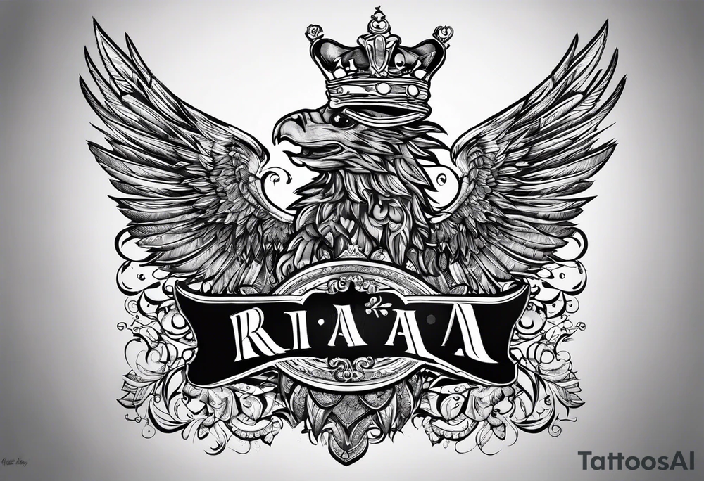 Kids names “Raaj” and “Reign”. The number 11. And both their names mean royalty so include that tattoo idea