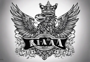 Kids names “Raaj” and “Reign”. The number 11. And both their names mean royalty so include that tattoo idea