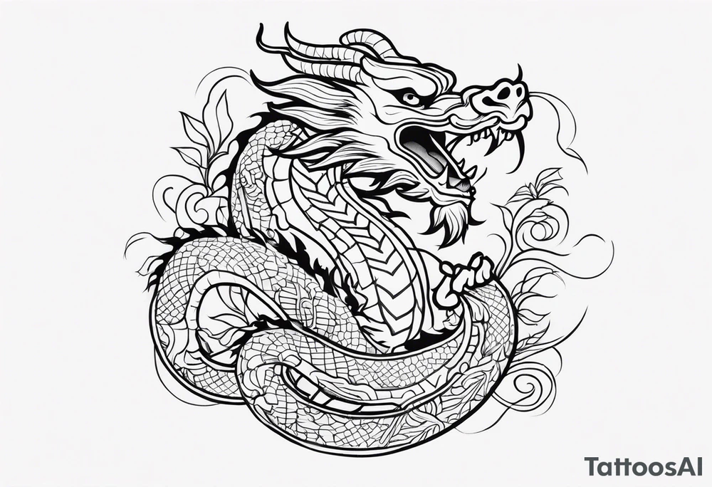 chinese dragon, day of the dead skeleton tattoo idea