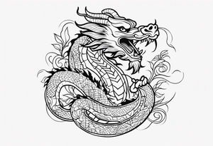 chinese dragon, day of the dead skeleton tattoo idea
