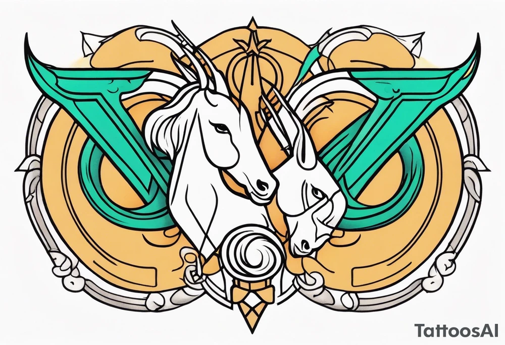 Gemini sign Capricorn sign tattoo tattoo idea