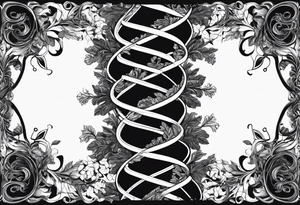 DNA helix made from root.
add leaf tattoo idea