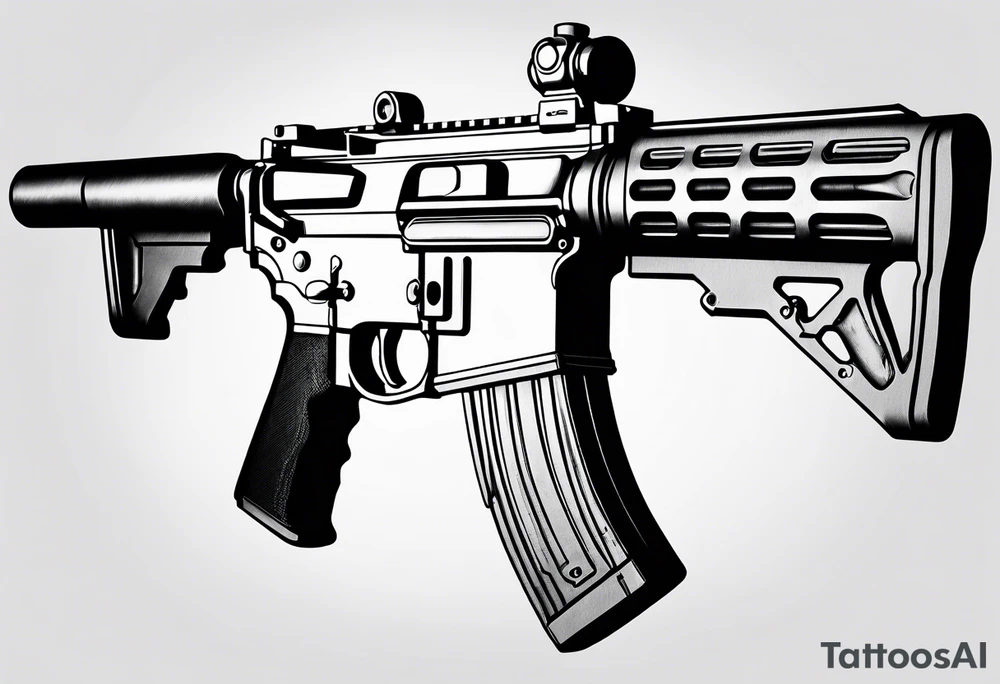 m4 rifle tattoo idea