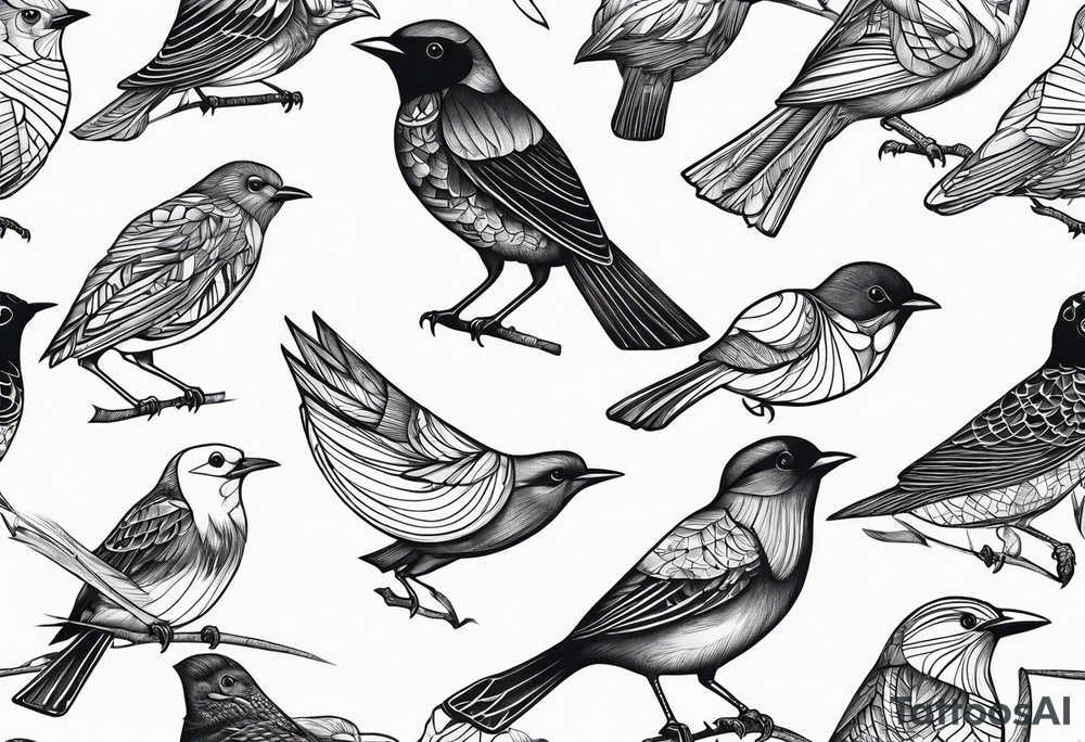 Simple birds tattoo idea