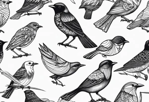 Simple birds tattoo idea