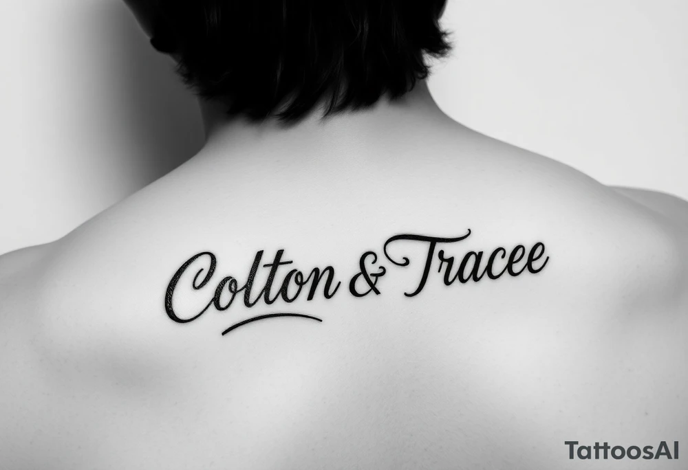 The names colton and tracee combined in one tattoo tattoo idea