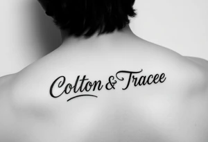 The names colton and tracee combined in one tattoo tattoo idea