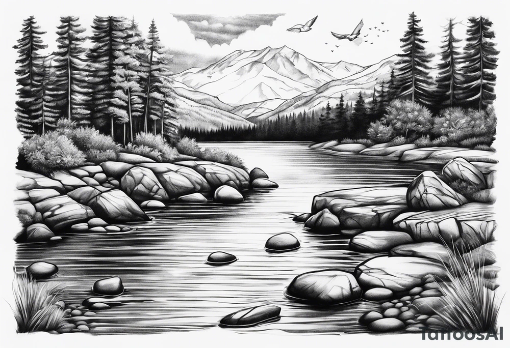 Skipping rocks tattoo idea