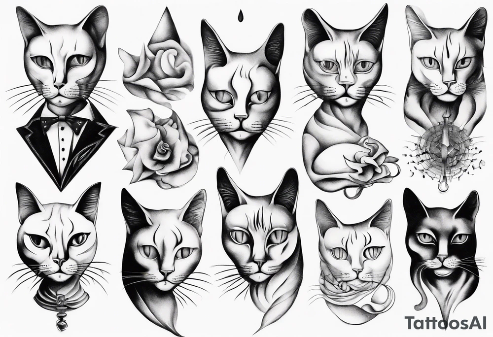 Spiritual sfinx cat tattoo idea