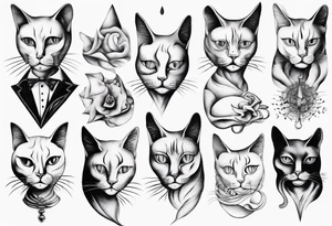 Spiritual sfinx cat tattoo idea