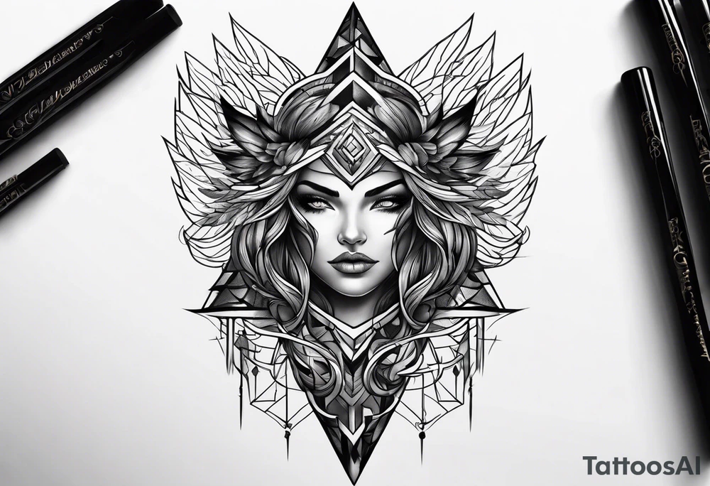 Dark lightning tattoo idea