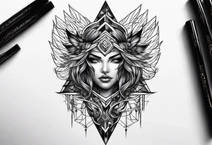 Dark lightning tattoo idea