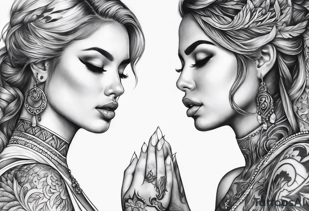 twin flames tattoo idea