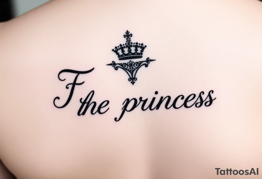 Father of the princess text down the back of forearm tattoo idea