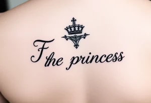Father of the princess text down the back of forearm tattoo idea