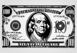 100 dollar bill tattoo idea