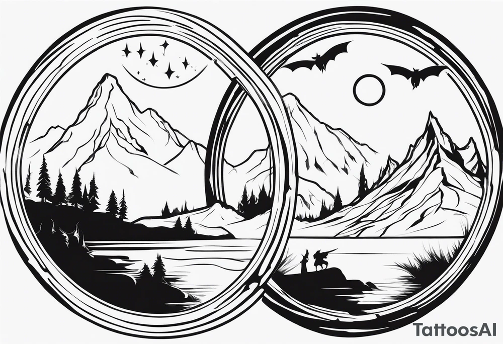 Lord of the rings with Harry Potter. Small and very simple. tattoo idea