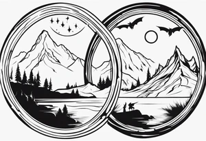 Lord of the rings with Harry Potter. Small and very simple. tattoo idea