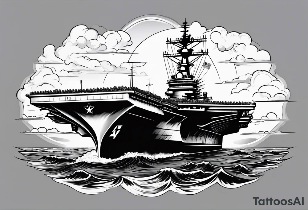 U.S. Navy aircraft carrier tattoo idea