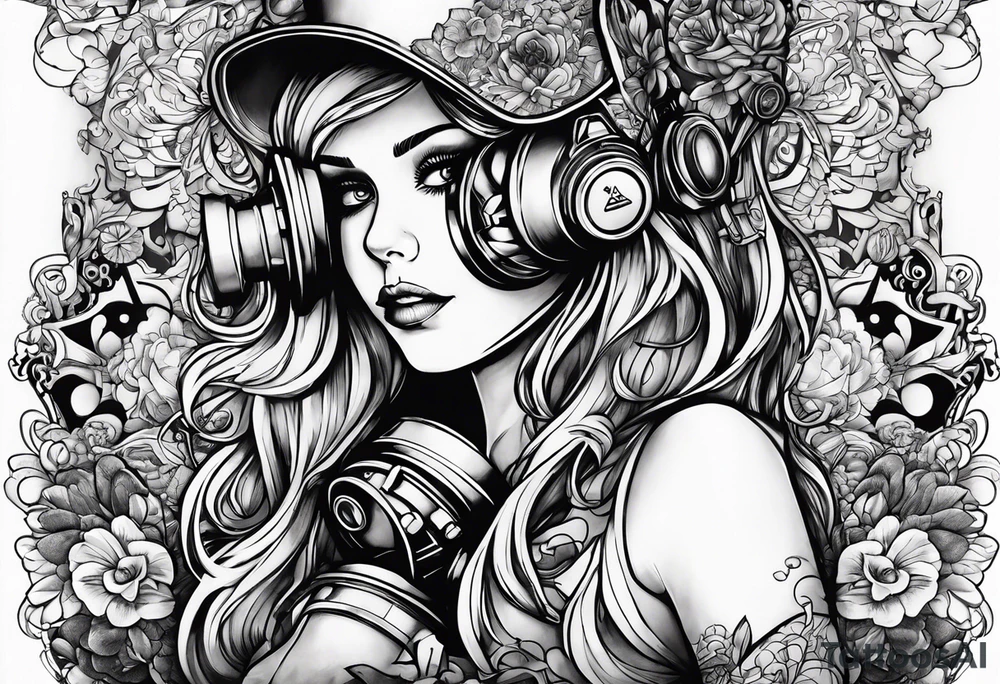 Alice with a gas mask tattoo idea