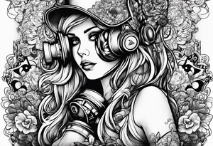 Alice with a gas mask tattoo idea