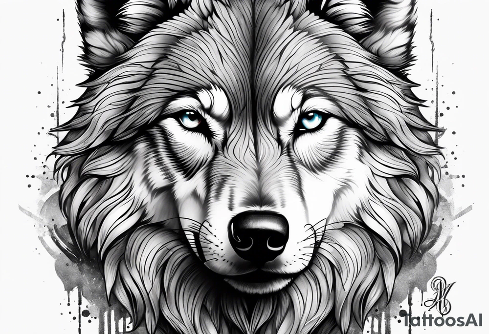 wolf alpha tattoo idea