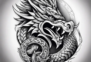 quetzalcoatl sleeve tattoo idea