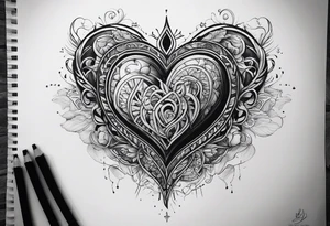 I want a tattoo on my heart and the story behind it is when I was born I had no heartbeat, show the symbol of no heart beat. Eventually my mom didn’t give up and God saved my life tattoo idea