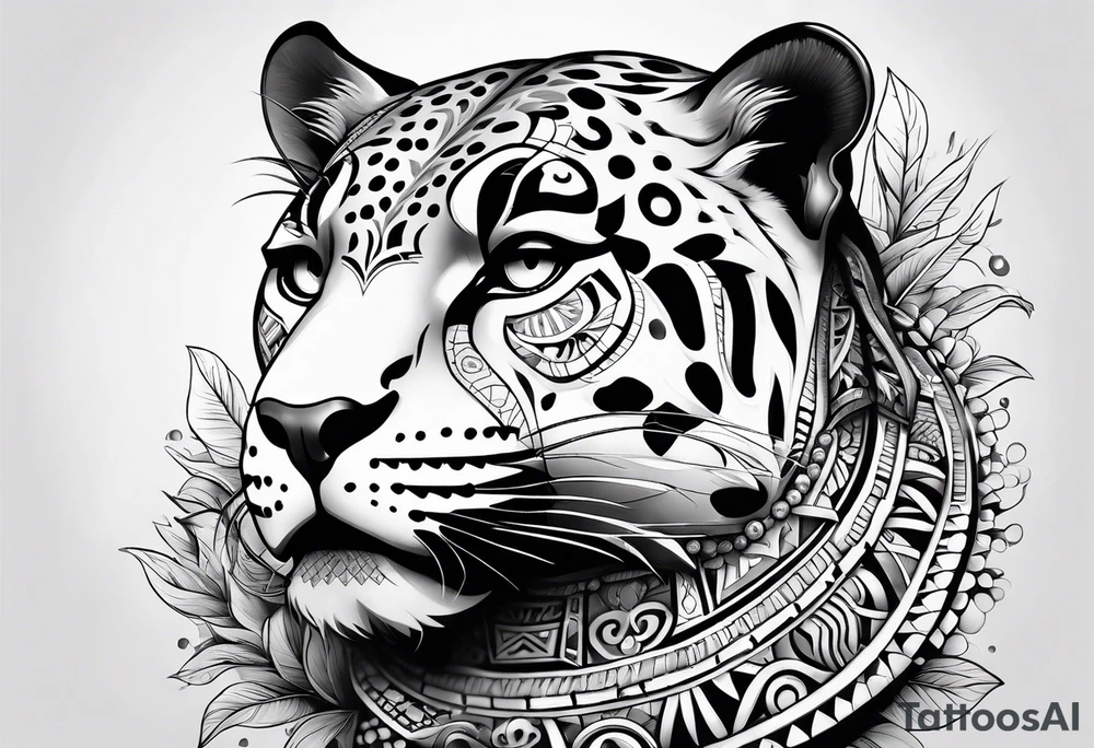 jaguar aztec tattoo idea