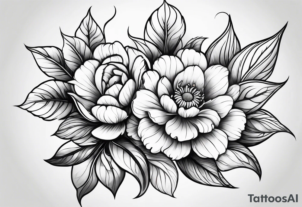 Flower budding tattoo idea