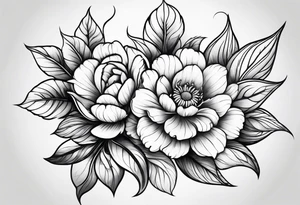 Flower budding tattoo idea