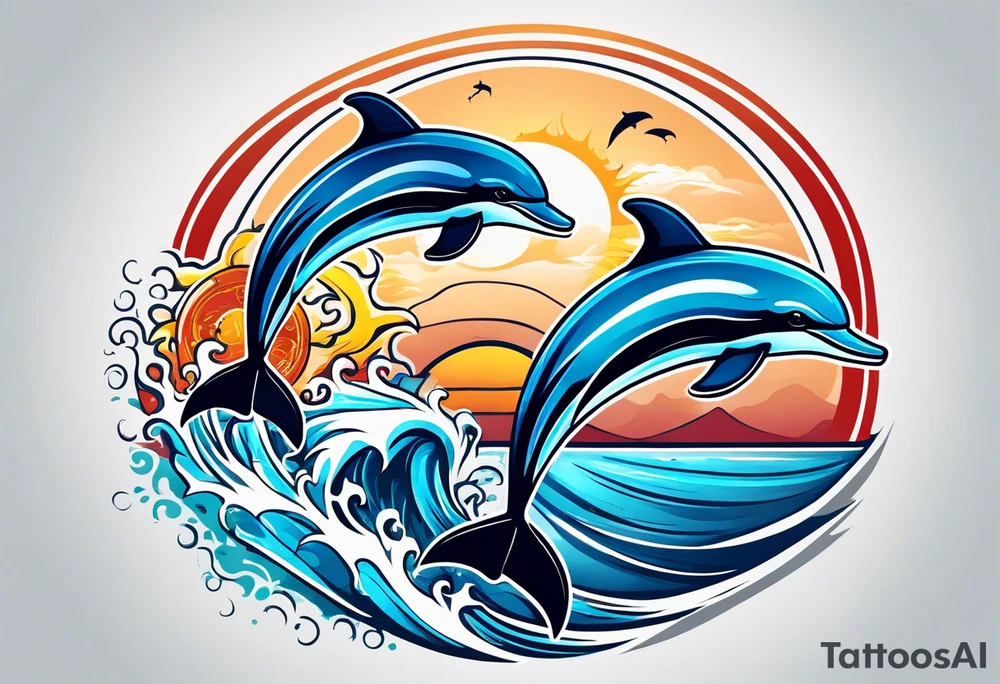 dolphin logo tattoo idea