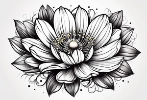 cosmos flower design tattoo idea