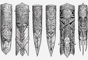 Viking leg armor tattoo idea