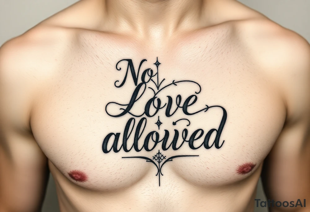 “No love allowed” tattoo idea