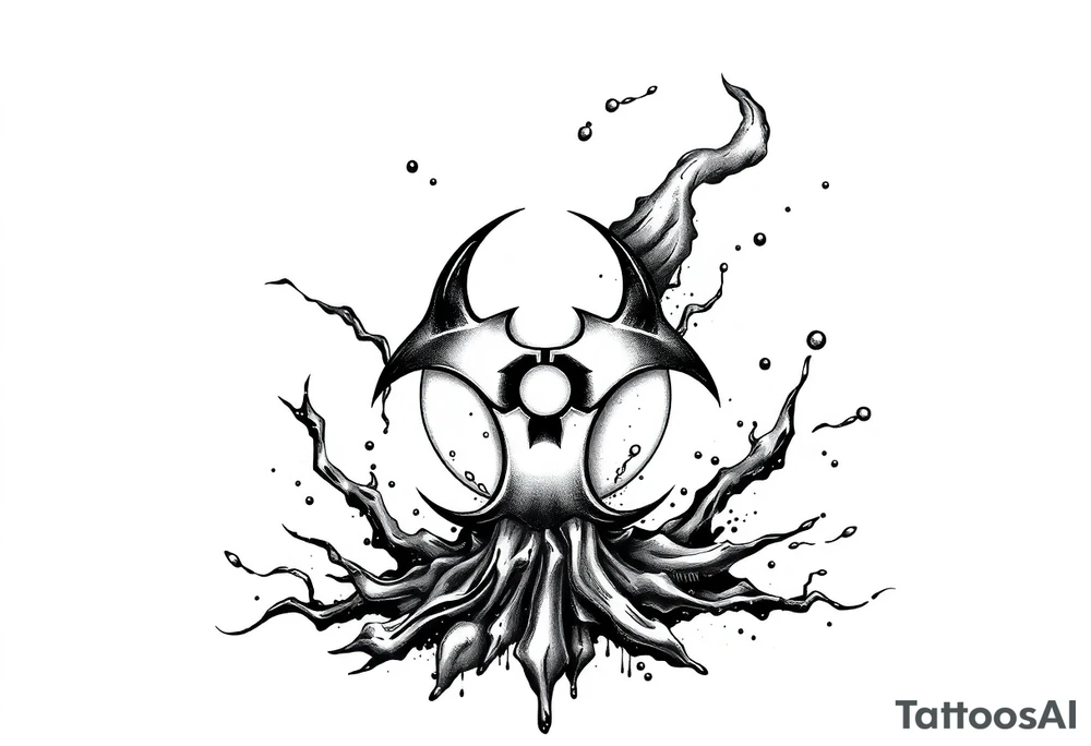 Contagion sign imwith toxic spill behind tattoo idea