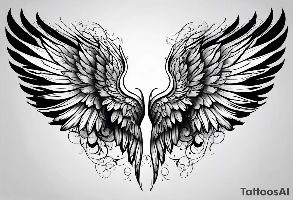 Angel wings tattoo idea